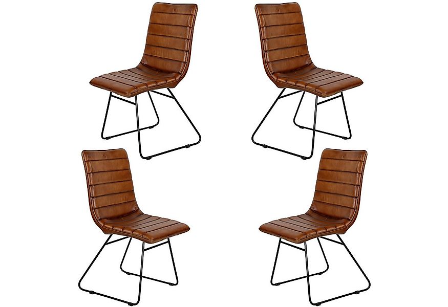 Casa Moro Esszimmerstuhl Lederstuhl Polsterstuhl Braun Echtleder Bezug (Ret günstig online kaufen