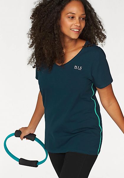 H.I.S T-Shirt Kurzarm, figurfreundlicher Schnitt, unifarben, günstig online kaufen