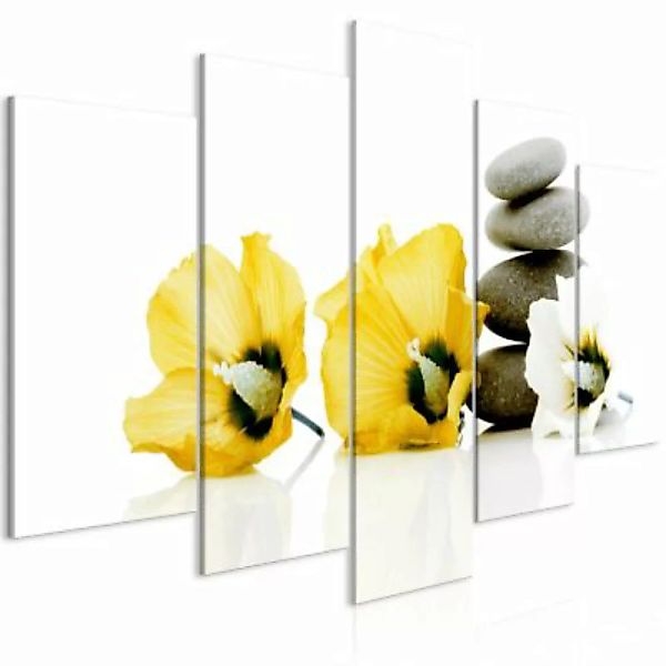 artgeist Wandbild Calm Mallow (5 Parts) Wide Yellow mehrfarbig Gr. 200 x 10 günstig online kaufen