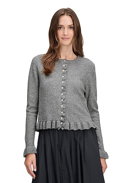 Cartoon Strickjacke Damen Cardigan mit Rüschen günstig online kaufen