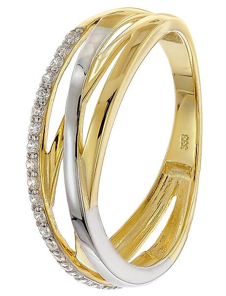 trendor Goldring DamenGold 333/8K Bicolor mit Zirkonias günstig online kaufen