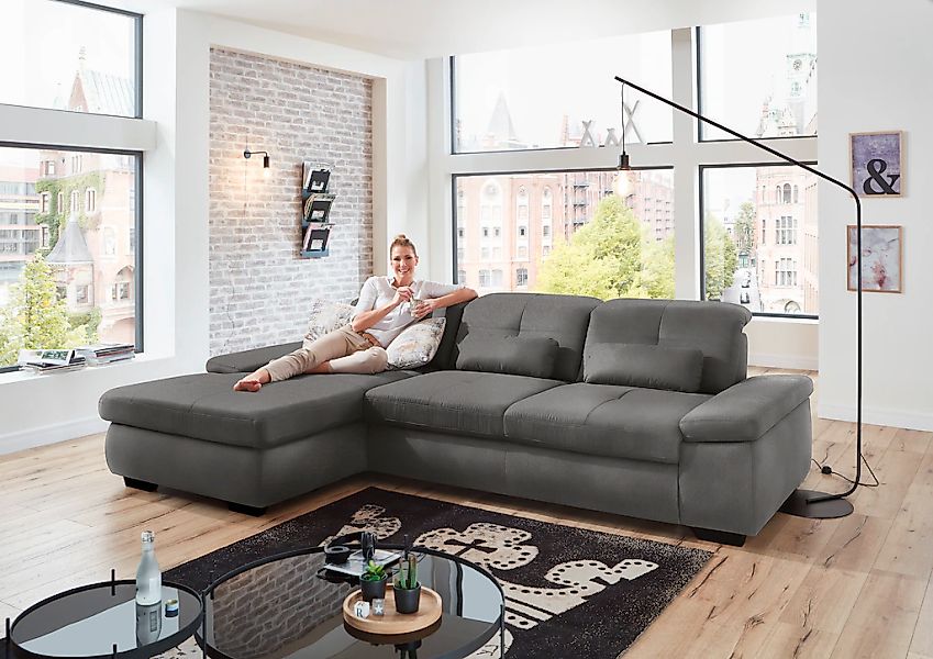 Die PlanBar Ecksofa "MP-IN16012 L-Form, mit Kaltschum-Polsterung", inkl. Si günstig online kaufen