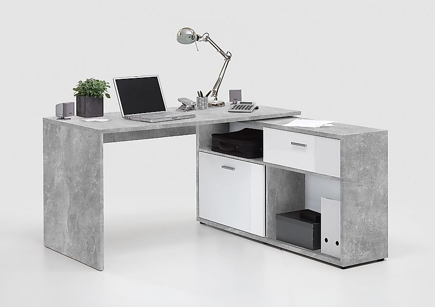 PREISBRECHER Schreibtisch DIEGO, in Beton LA-hochlanz günstig online kaufen
