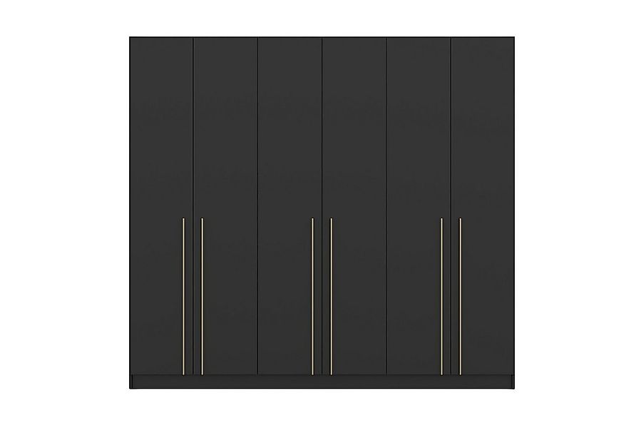 Deine Möbel 24 Kleiderschrank MIRELO 6-türig Drehtürenschrank mit goldfarbe günstig online kaufen