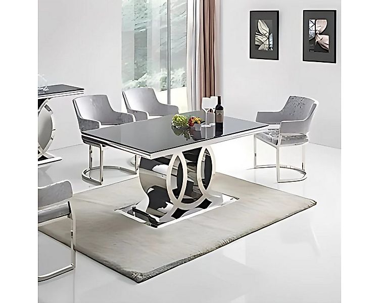 alesvelt Esstisch Napoli mit einzigartigem Design 180cm Glas rechteckig (1- günstig online kaufen