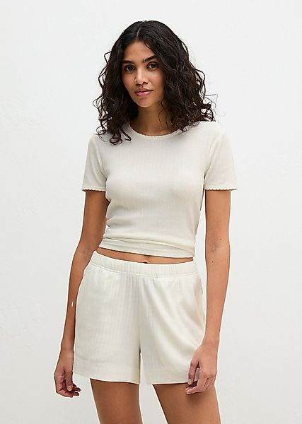 Marc O'Polo Kurzarmshirt Mix N Match Airy Cotton Rib mit Rundhalsausschnitt günstig online kaufen