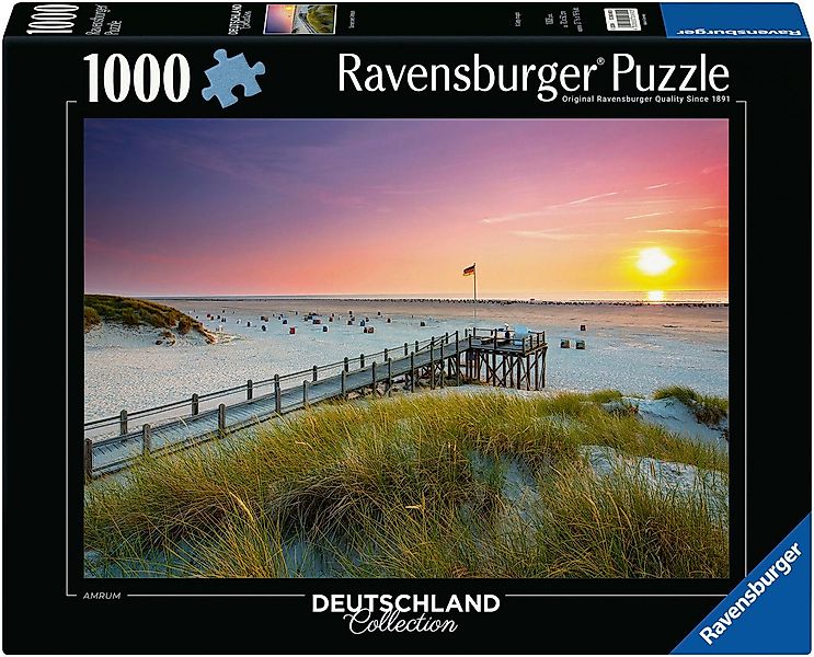 Ravensburger Puzzle Deutschland Collection, Sonnenuntergang über Amrum, 100 günstig online kaufen