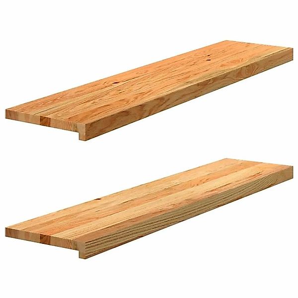 vidaXL Fensterbänke 2 Stk Hellbraun 110x30x2 cm Massivholz Eiche 4009153 günstig online kaufen