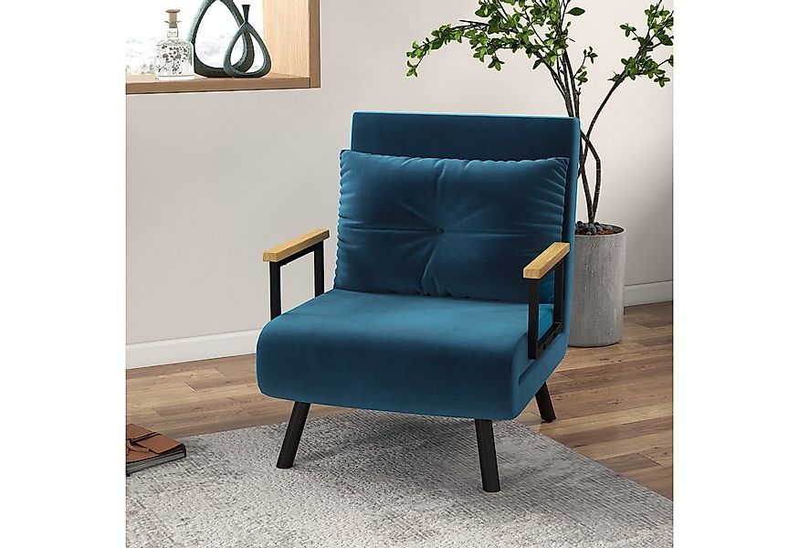 HOMCOM Sessel Gästebett mit Rückenkissen, Polstersofa mit Verstellbarer Rüc günstig online kaufen