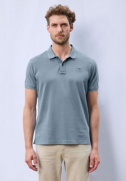 STREET ONE MEN Poloshirt, mit Seitlichen Einschlitzen am Saum günstig online kaufen