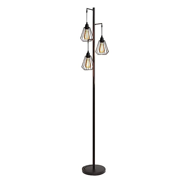 ZMH Stehlampe Vintage 3-flammige, Retro Standleuchte günstig online kaufen