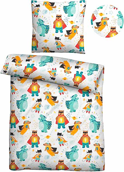Biberna Kinderbettwäsche "Yuna" 2 Stk. tlg. hautfreundlich, kühlend, mit Re günstig online kaufen