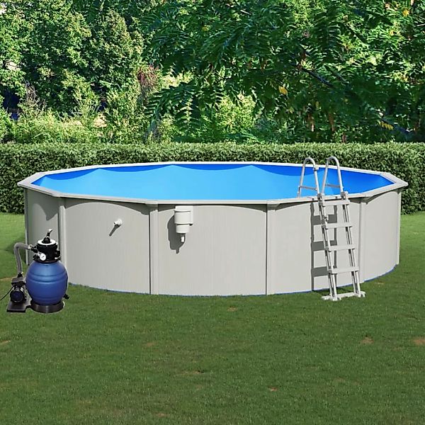Vidaxl Pool Mit Sandfilterpumpe Und Leiter 550x120 Cm günstig online kaufen