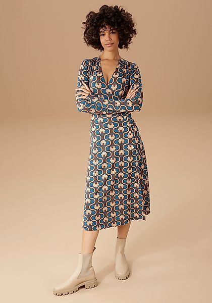 Aniston CASUAL Jerseykleid mit trendigem Retromuster günstig online kaufen