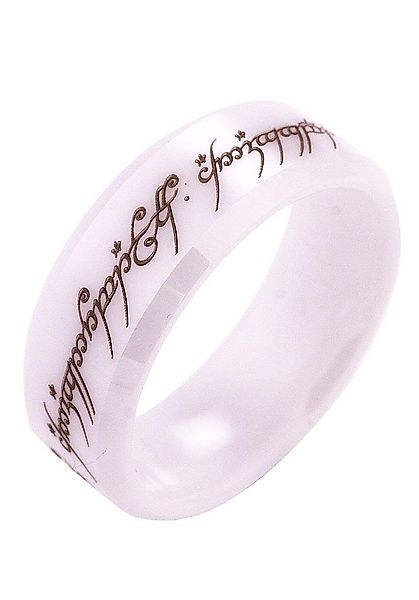 Der Herr der Ringe Fingerring "Der Eine Ring - Keramik weiß, 20003816", Mad günstig online kaufen