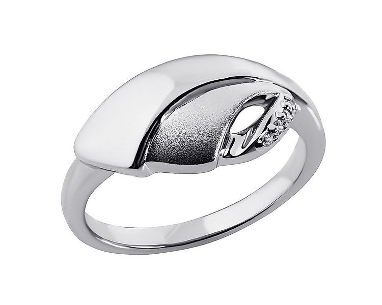 Reflexion Diamonds Silberring Damenring aus 925 Silber mit geschwungener Fo günstig online kaufen