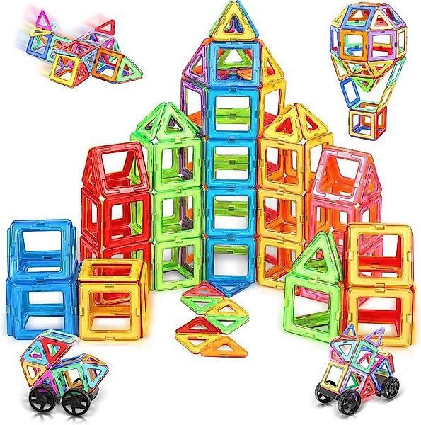 POPOLIC Kreatives Magnetbauspiel Set(50 Stück), mit Aufbewahrungstasche Mag günstig online kaufen
