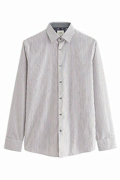 Next Langarmhemd Slim Fit Baumwollhemd mit doppelten Manschetten (1-tlg) günstig online kaufen