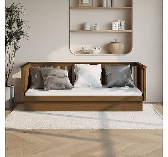 vidaXL Gästebett Gästebett Tagesbett Honigbraun 90x200 cm Massivholz Kiefer günstig online kaufen
