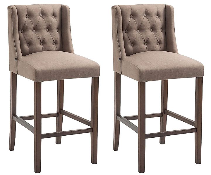 CLP Barhocker Cassandra Stoff (2er Set, günstig online kaufen