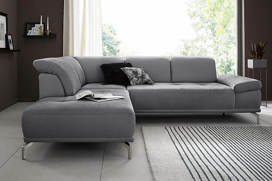 Places of Style Ecksofa "Caluna", Inkl.Sitztiefenverstellung, wahlweise mit günstig online kaufen