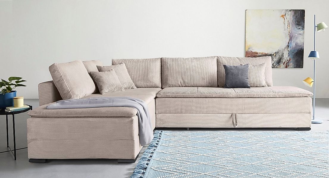 Home affaire Ecksofa Night & Day L-Form, B: 321 cm, mit Dauer-Schlaffunktio günstig online kaufen