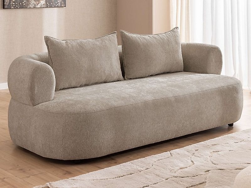 Home affaire 3-Sitzer »LUSSAC 3-Sitzer Design-Sofa mit Zierkissen, Maße B/T günstig online kaufen