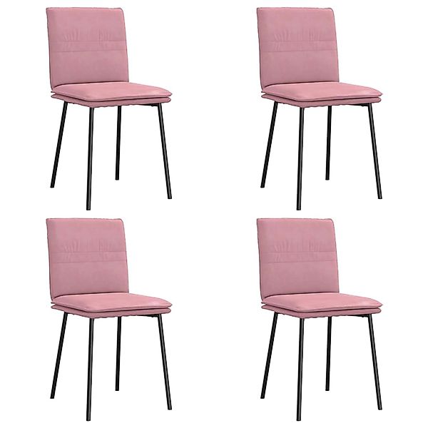 vidaXL Esszimmerstühle 4 Stk Rosa Samt 3315348 günstig online kaufen