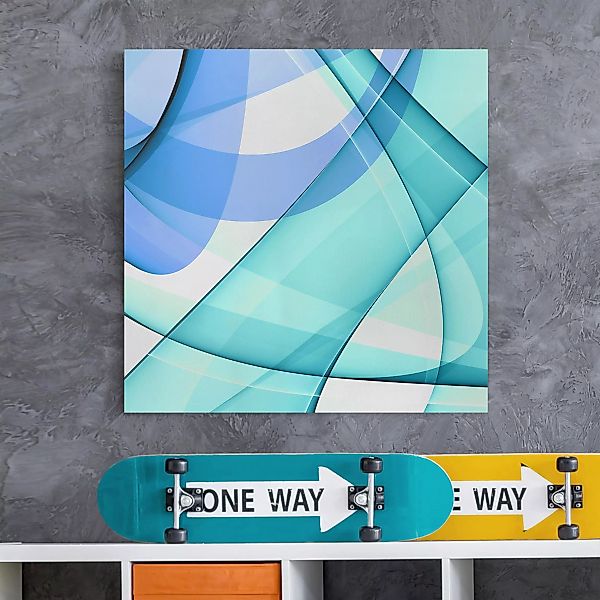 Leinwandbild Abstrakt - Quadrat Highway To The Sky günstig online kaufen
