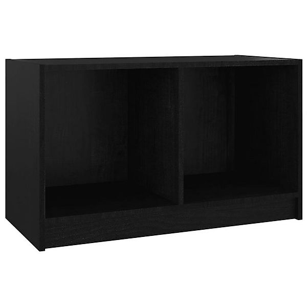 vidaXL TV-Schrank TV-Schrank Schwarz 70x33x42 cm Massivholz Kiefer Lowboard günstig online kaufen