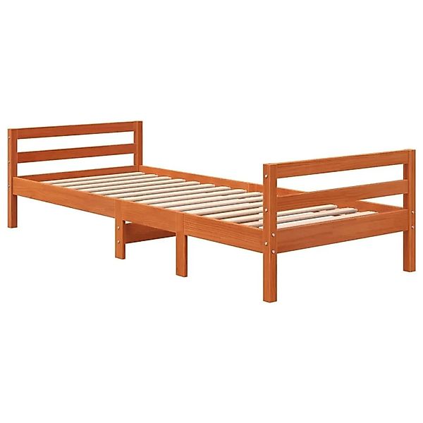 vidaXL Massivholzbett ohne Matratze Wachsbraun 90x200 Kiefernholz 844485 günstig online kaufen