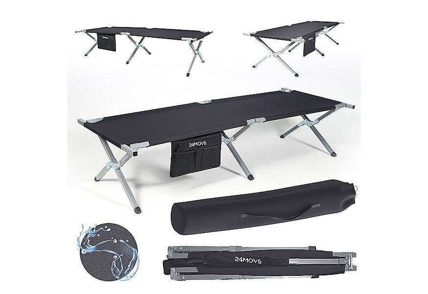 24Move Feldbett Feldbett, Gartenliege, Campingbett bis 180 kg, klappbar, ze günstig online kaufen