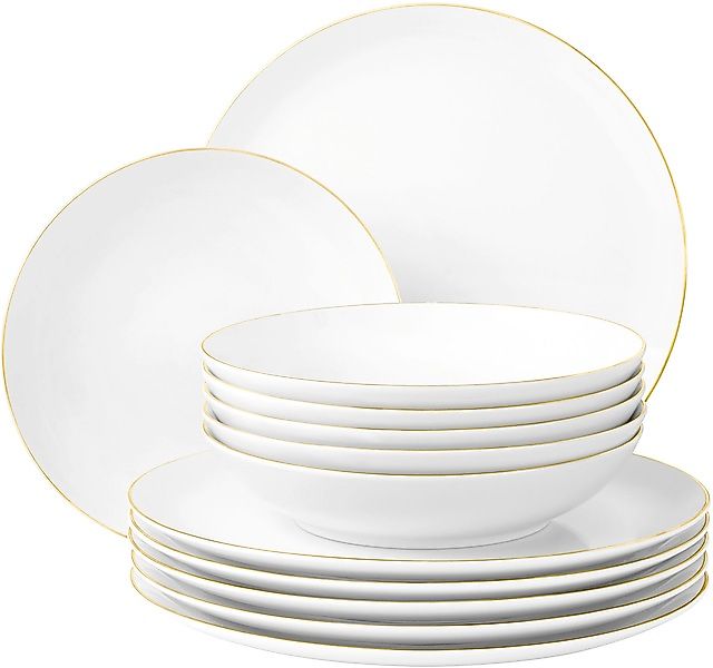 Seltmann Weiden Tafelservice "Teller Set, Geschirr-Set Liberty Goldrand" Ge günstig online kaufen