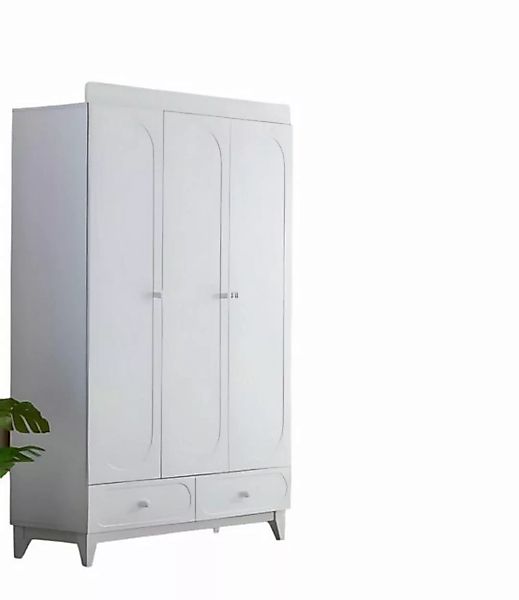 JVmoebel Kleiderschrank Weiß Kleiderschrank Elegantes Schlafzimmer Design M günstig online kaufen