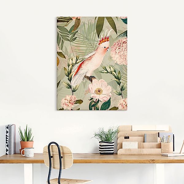 Artland Wandbild »Vintage Papagei«, Vogelbilder, (1 St.), als Alubild, Outd günstig online kaufen
