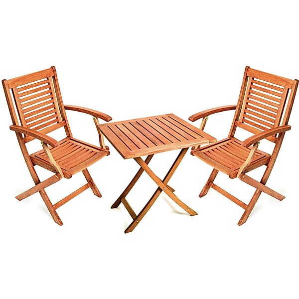 Gartenmöbel-Set Cordoba 3-tlg. Braun Quadratisch günstig online kaufen