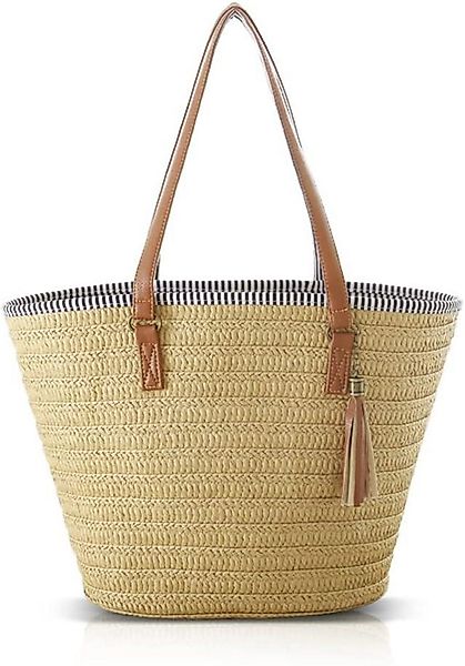 LuxusKollektion Strandtasche Stroh Handtasche Damen Sommer günstig online kaufen