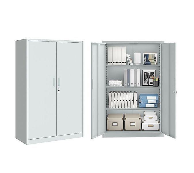 STEELSØN Aktenschrank Regulus aus Stahl, abschließbar (Grau) Spindschrank m günstig online kaufen