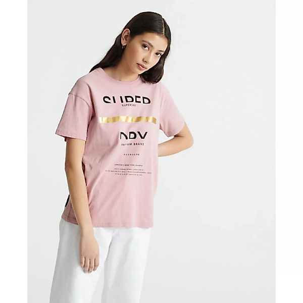 Superdry Type Column Portland Kurzarm T-shirt XS Soft Pink günstig online kaufen