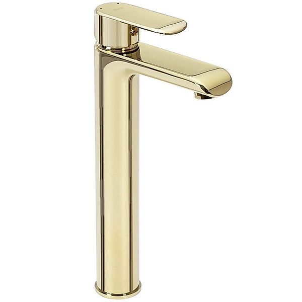 wohnwerk.idee Badarmatur Waschbeckenarmatur Wasserhahn Gold Weiß günstig online kaufen