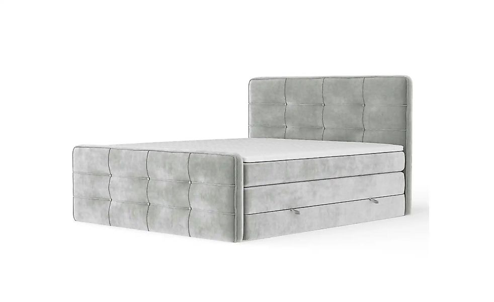Boxspringbett mit Stauraum   ¦ grau ¦ Maße (cm): B: 204 H: 118 Betten > Kom günstig online kaufen