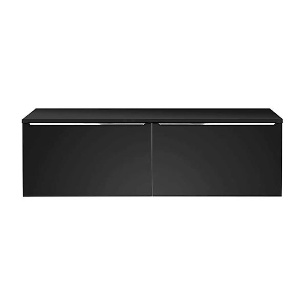 Doppelwaschtisch-Unterschrank 160cm, schwarz matt, PUEBLA-56-BLACK günstig online kaufen