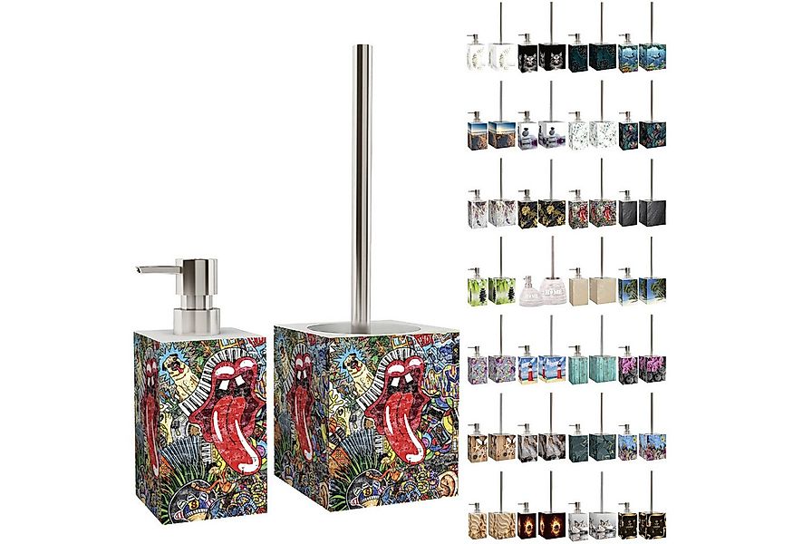 Sanilo Badaccessoire-Set mit Motiv, viele schöne Seifenspender und WC Bürst günstig online kaufen