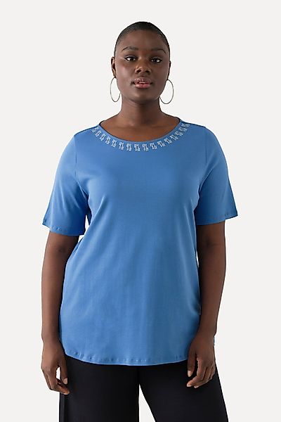 Ulla Popken T-Shirt T-Shirt A-Linie Ziersteine günstig online kaufen