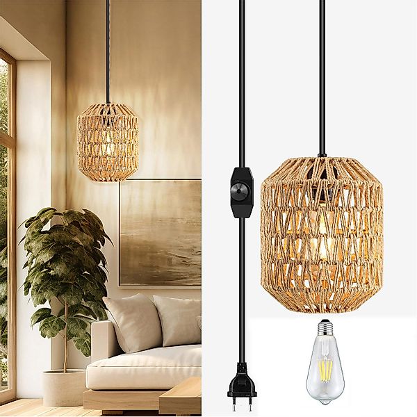 Sunicol LED-Hängeleuchte Dimmbar Vintage Hängelampe mit günstig online kaufen