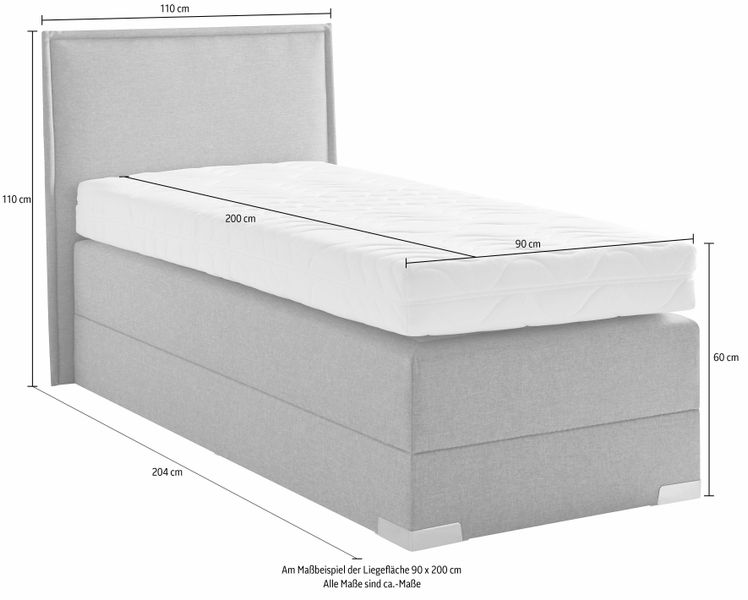 Westfalia Schlafkomfort Boxspringbett mit Topper günstig online kaufen