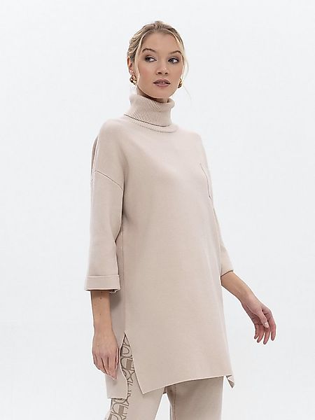 Passioni Longpullover mit Rollkragen und Seiten-Schlitz günstig online kaufen