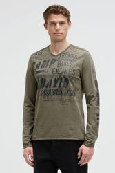CAMP DAVID V-Shirt mit offenen Kanten günstig online kaufen