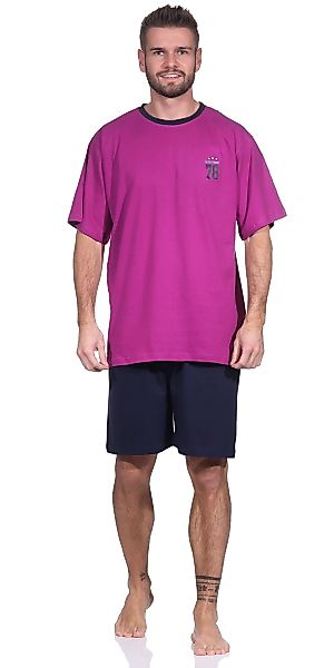 Moonline Shorty Kurzer Herren Schlafanzug Pyjama günstig online kaufen