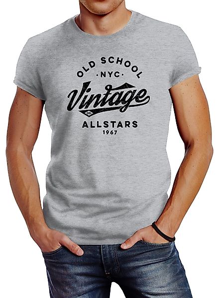 Neverless Print-Shirt Neverless® Herren T-Shirt College günstig online kaufen